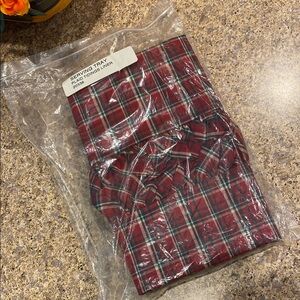 NIP Longaberger Plaid Tidings Serving Tray Basket Fabric Liner 20338 Liner Only